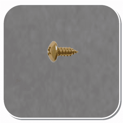 AUV-17098 Yellow Zinc Dichromate Philips Truss Head License Plate Screw Bx of 50