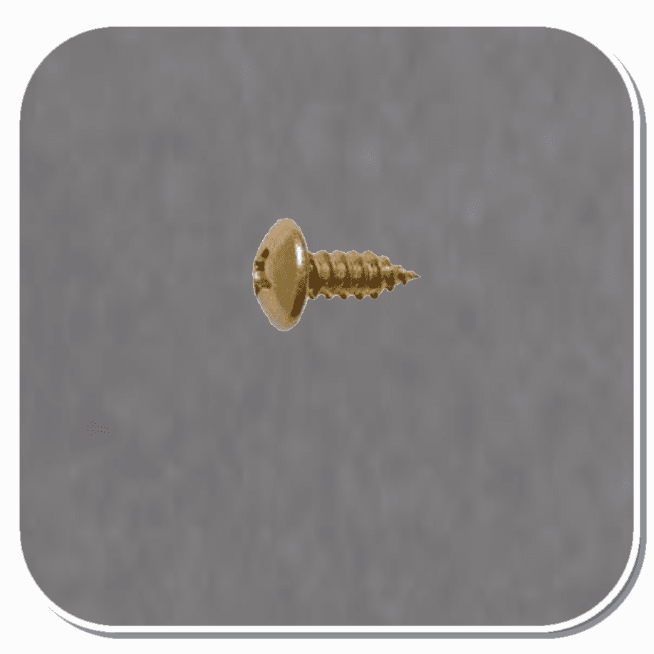 AUV-17098 Yellow Zinc Dichromate Philips Truss Head License Plate Screw Bx of 50