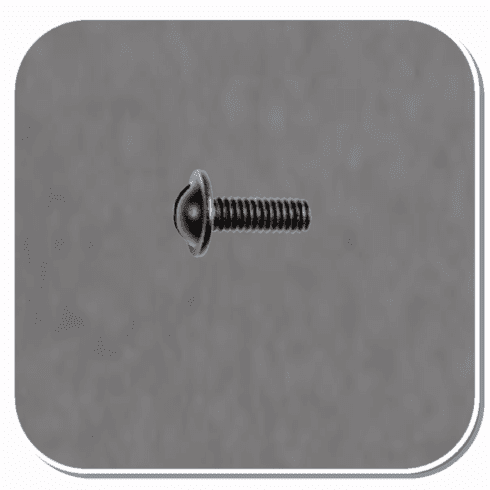 AUV-17152 Black E-Coat Slotted Round Washer Head License Plate Screw Bx of 50