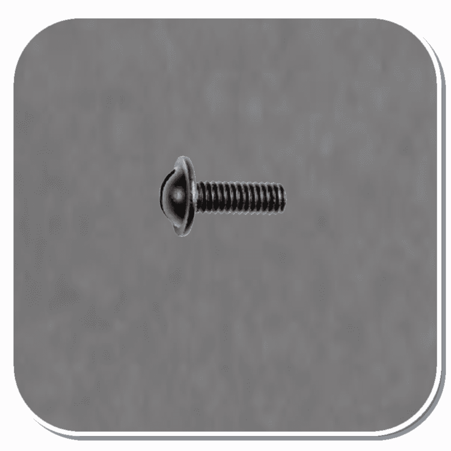 AUV-17152 Black E-Coat Slotted Round Washer Head License Plate Screw Bx of 50
