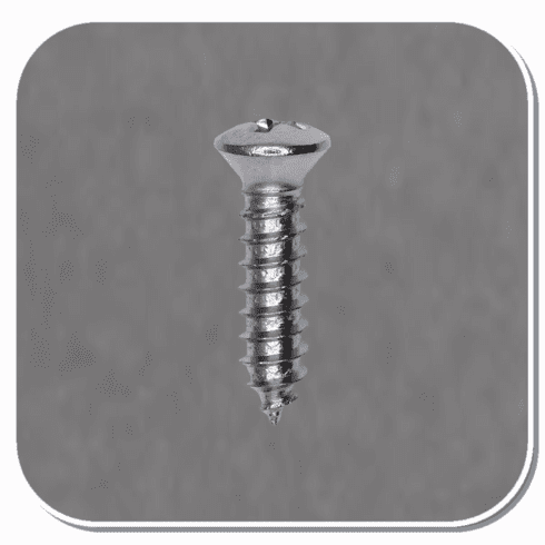 AUV-1717 Chrome Phillips Oval Head Tapping Screw #10 x 3/4in Bx of 100