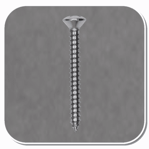 AUV-1797 Phillips Oval Head Tapping Screw #6 x 1-1/4 Chrome Bx of 100