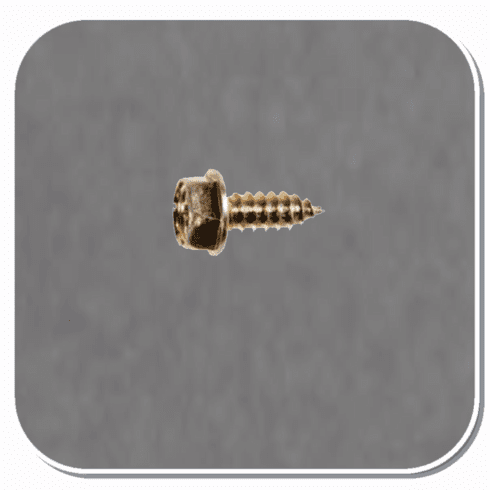 AUV-17980 Yellow Zinc Dichromate Phillips Hex Washer Head License Plate Screw Bx of 50