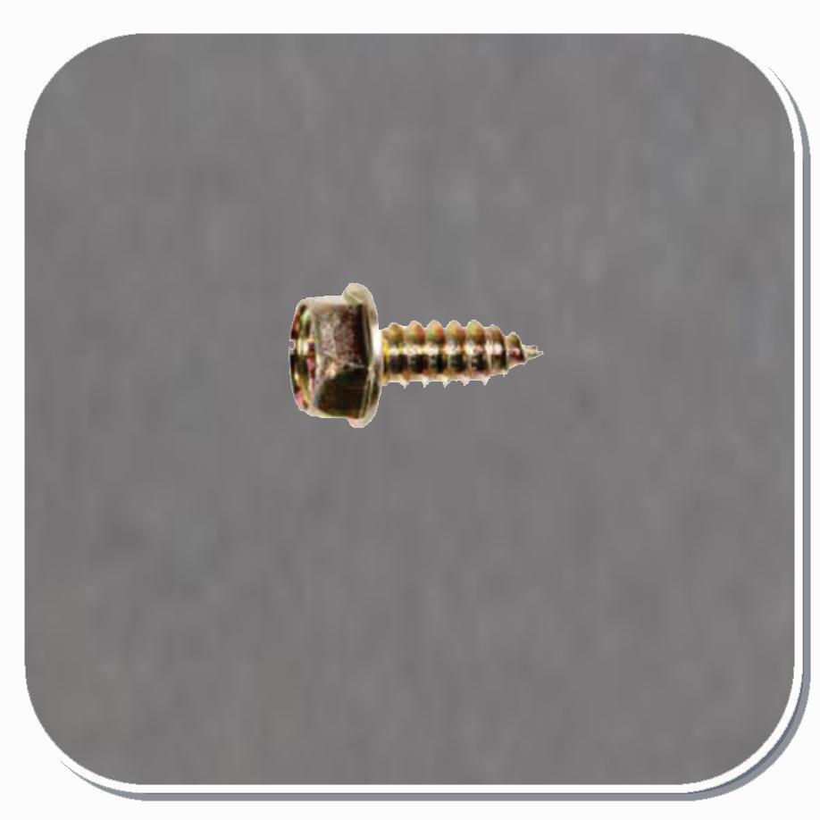 AUV-17980 Yellow Zinc Dichromate Phillips Hex Washer Head License Plate Screw Bx of 50
