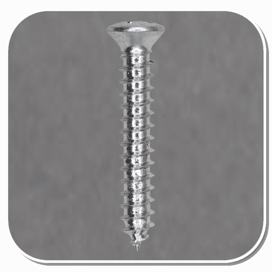 AUV-1801 Zinc Phillips Oval Head Tapping Screw #8 x 1in Bx of 100