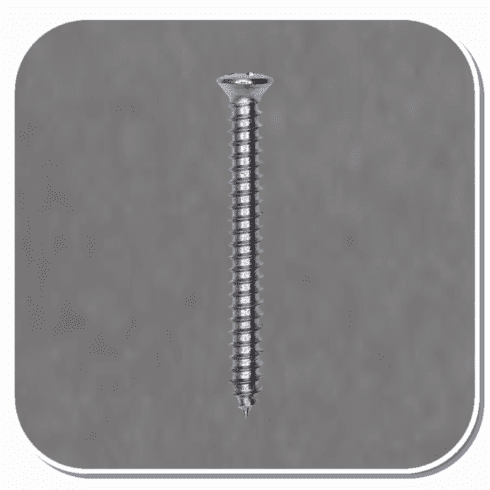 AUV-1932 Chrome Phillips Oval Head #8 x 1-1/2" Tapping Screw Bx of 100