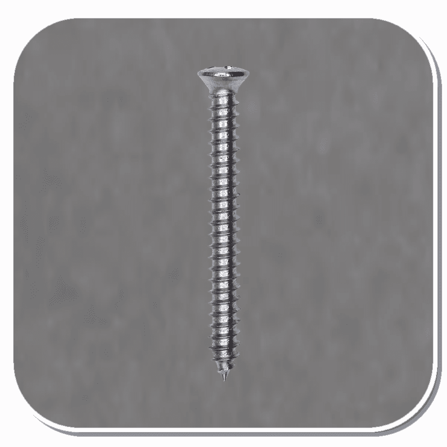 AUV-1932 Chrome Phillips Oval Head #8 x 1-1/2" Tapping Screw Bx of 100