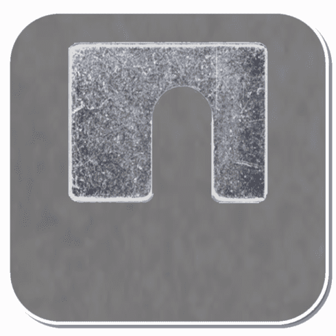 AUV-2453 Zinc Offset Slotted Alignment Shim Bx of 50