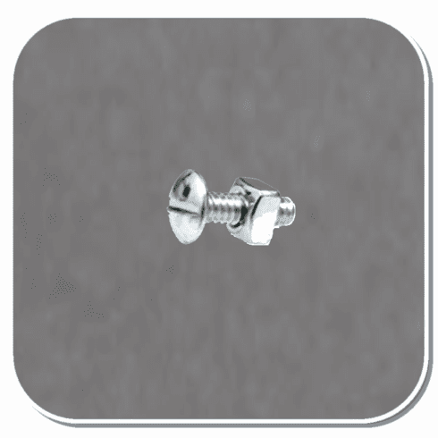 AUV-2472 Slotted Truss Head License Plate Screw with Square Nut Bx of 100