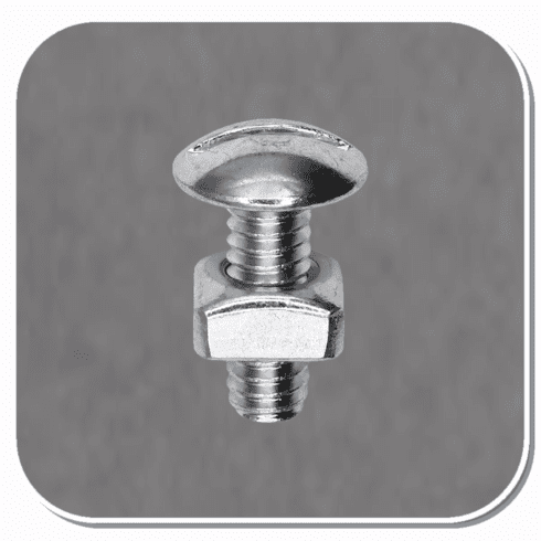 AUV-2472 Slotted Truss Head License Plate Screw with Square Nut Bx of 100