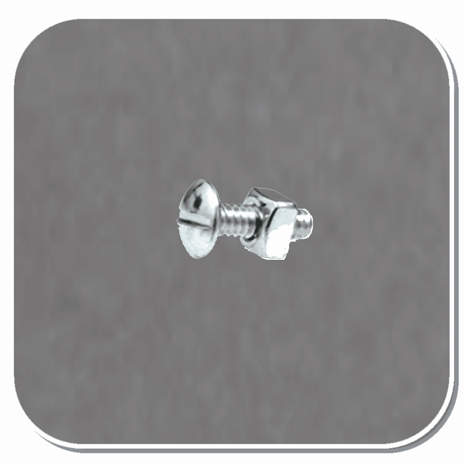 AUV-2472 Slotted Truss Head License Plate Screw with Square Nut Bx of 100