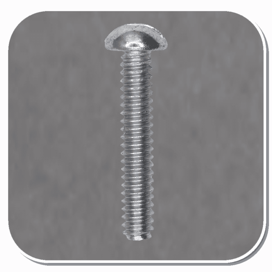 AUV-2532 Zinc Slotted Round Head Machine Screw #6-32 x 1" Bx of 100