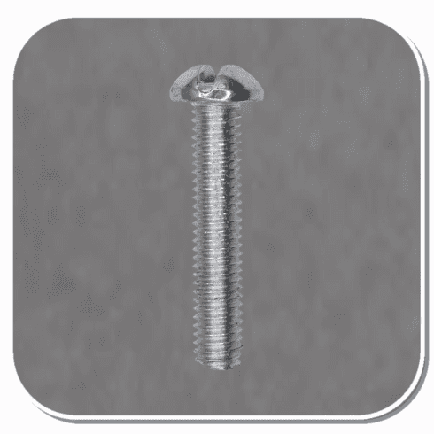 AUV-2538 Zinc Slotted Round Head Machine Screw #10-32 x 1" Bx of 100