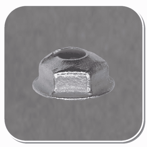 AUV-2556 Zinc Washer Lock Nut #10-32 x 1/2" O.D. with 3/8" Hex Bx of 100