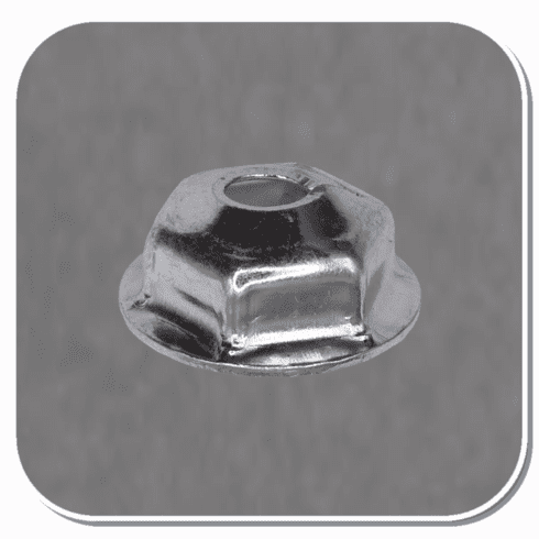 AUV-2557 Zinc Washer Lock Nut #10-24 x 1/2" O.D. with 3/8" Hex Bx of 100