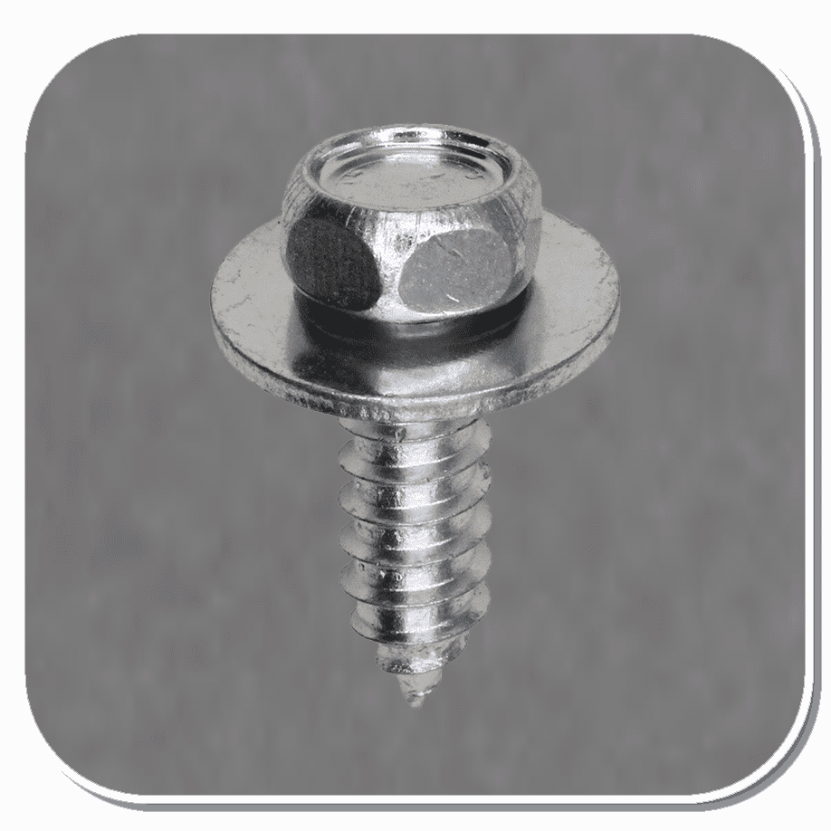 AUV-2604 Zinc Indented Hex Head SEMS Tapping Screw #14 x 3/4" Bx of 100