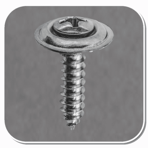 AUV-2751 Chrome Phillips Oval Head SEMS Countersunk Tapping Screw #8 x 3/4" Bx of 100