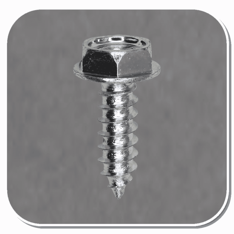 AUV-2809 Zinc Indented Hex Washer Head Tapping Screw #10 x 5/8" Bx of 100