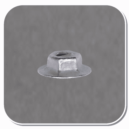 AUV-2895 Hex Washer Head Thread Cutting Nut for 1/8" Stud Bx of 100