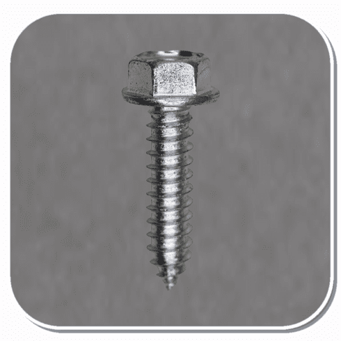 AUV-2974 Zinc Indented Hex Washer Head Tapping Screw #14 x 1" Bx of 100