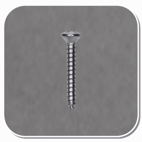 AUV-3069 Chrome Phillips Oval Head Tapping Screw #4 x 3/4" Bx of 100