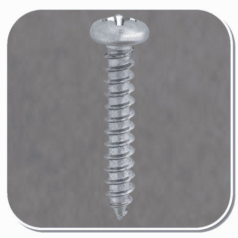 AUV-3079 Zinc Phillips Pan Head Tapping Screw #8 x 1" Bx of 100