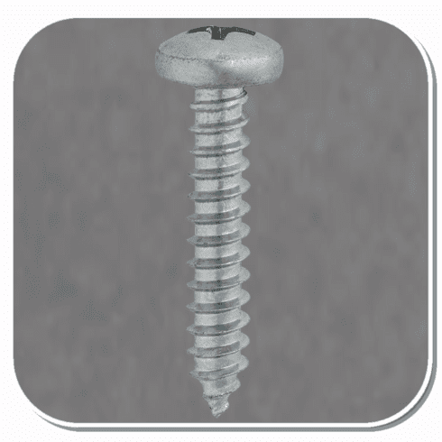 AUV-3082 Zinc Phillips Pan Head Tapping Screw #10 x 1" Bx of 100