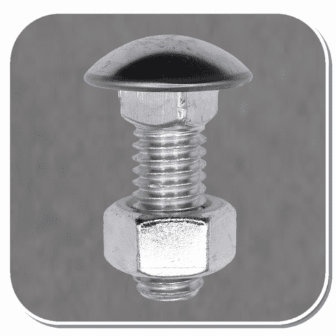 AUV-3099 Stainless Steel Capped Round Head Bumper Bolts with Hex Nut Bx of 10