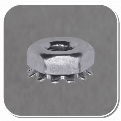 AUV-3492 Zinc Hex Keps Lock Washer Nut #6-32 Bx of 100