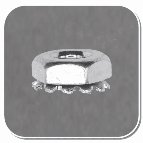 AUV-3494 Zinc Hex Keps Lock Washer Nut #10-24 Bx of 100