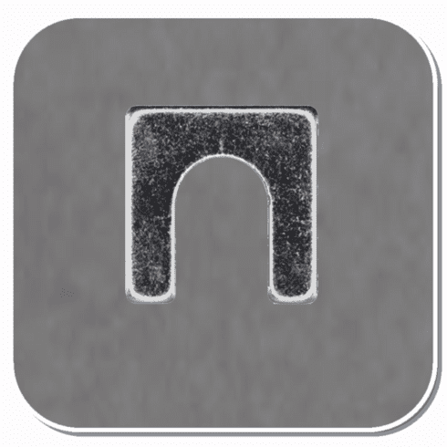 AUV-5077 Adjustment Shim 1/8" Thick, 1-1/8" Width with 1/2" Slot Bx of 50