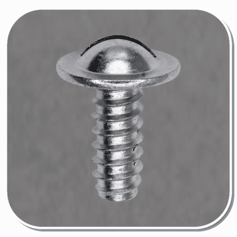 AUV-8249 Zinc Slotted Round Washer Head License Plate Screw 1/4 x 5/8 Bx of 100