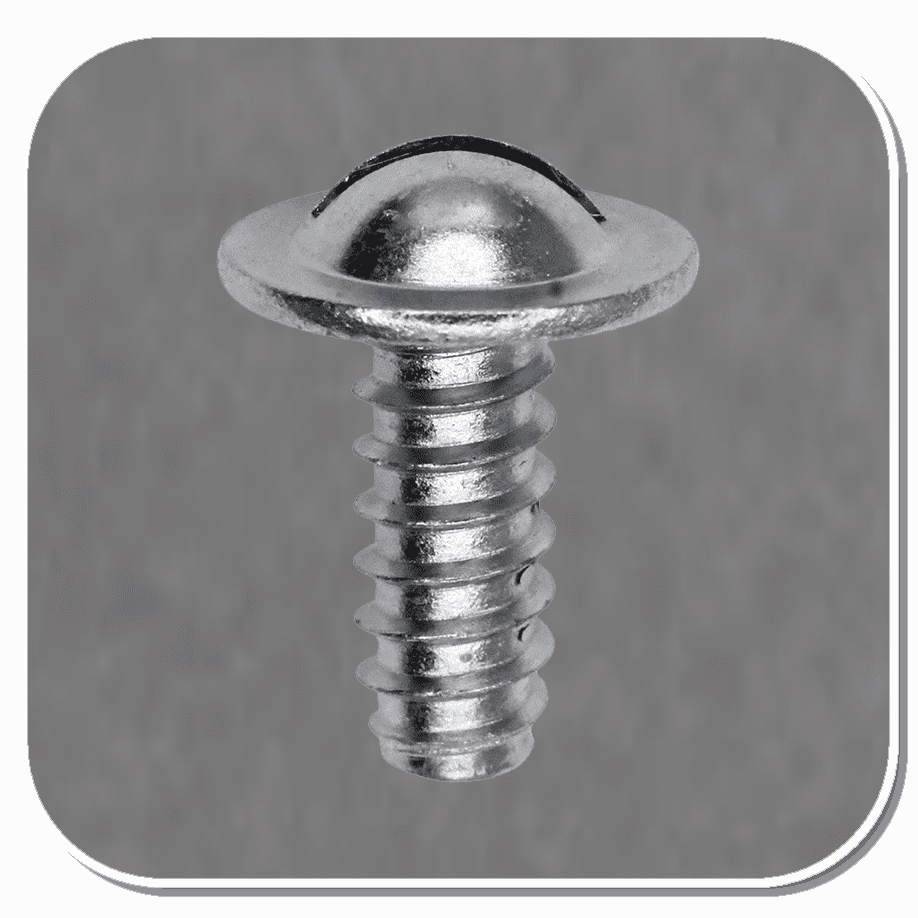 AUV-8249 Zinc Slotted Round Washer Head License Plate Screw 1/4 x 5/8 Bx of 100