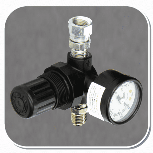 DEV-130015 Devilbiss HARG-510 Mini Diaphramed Air Regulator and Gauge Assembly