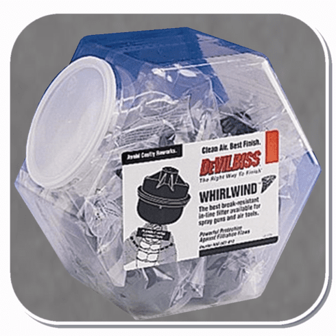 DEV-130028-12 Devilbiss Whirlwind Water Trap (Popcorn Ball) Spray Gun Filter Cookie Jar of 12