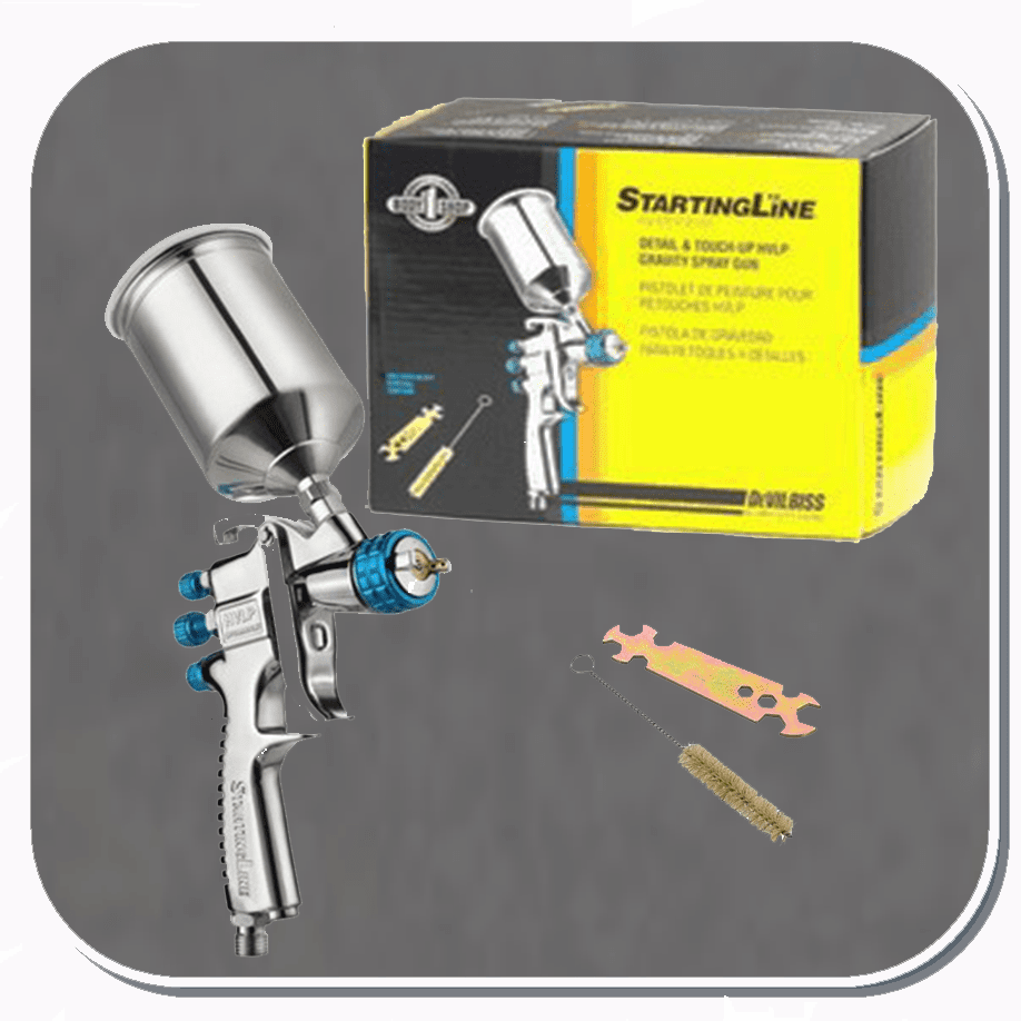 DEV-802405 1.0 STARTING LINE DETAIL HVLP GRAVITY GUN w/250cc Aluminum Cup