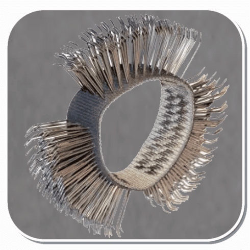 DYN-92245 4" x 3/4" Coarse Bent Wire Wheel for NZ1