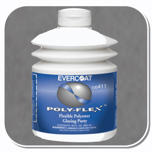 FBE-411 Evercoat Poly-Flex glazing Putty 30oz w/Hardener