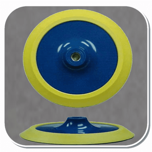 FER-6258 Ferro 8" Medium urethane molded pad with female thread. For use with Hook and Loop coated abrasive discs.