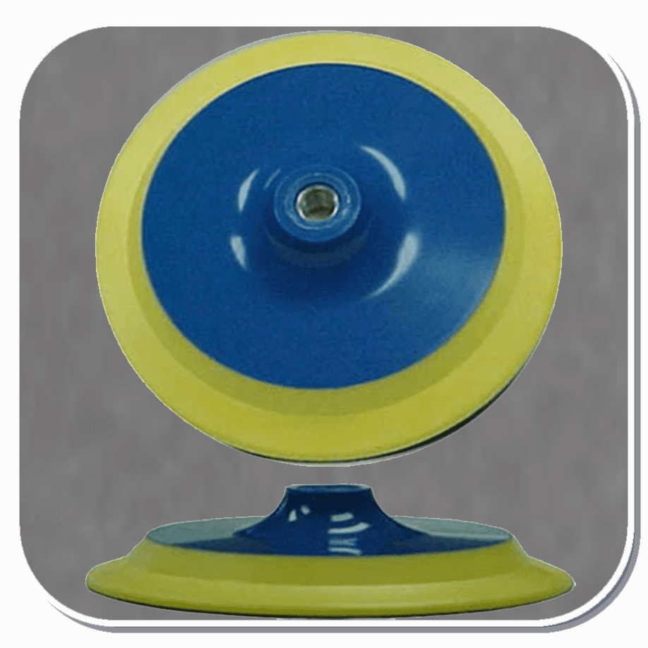 FER-6268 Ferro 8" Soft Edge urethane molded pad with female thread. For use with Hook and Loop coated abrasive discs.