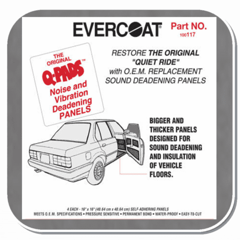 FIB-117  Q-pad Sound Deadner 16&#8243; x 16&#8243; 4 pads/pack