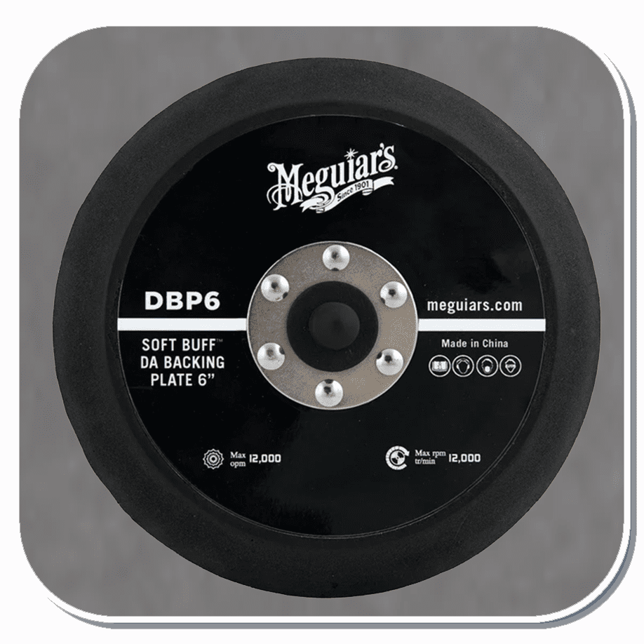 MEG-DBP6 Meguiar's 6in Micro Hook & Loop Soft Buff DA Backing Pad