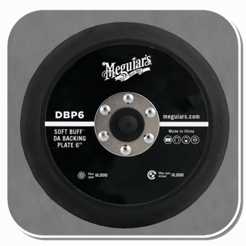 MEG-DBP6 Meguiar's 6in Micro Hook & Loop Soft Buff DA Backing Pad