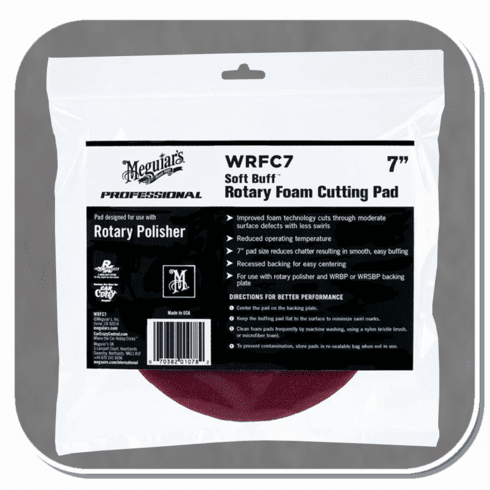 MEG-WRFC7 Meguiar's Soft Buff Rotary Foam Cutting Pad 7"