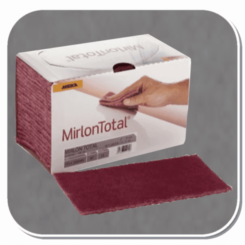 MIR-18-118-447 Mirka Mirlon Total Scuff Pads 4-1/2in X 9in Maroon Very Fine 25 Pads per pack