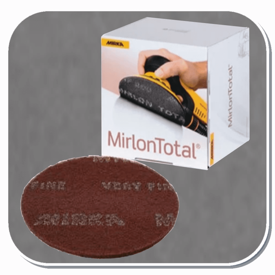 MIR-18-241-447 Mirka Mirlon Total 6" Scuff Discs Maroon Very Fine 10 per pack.