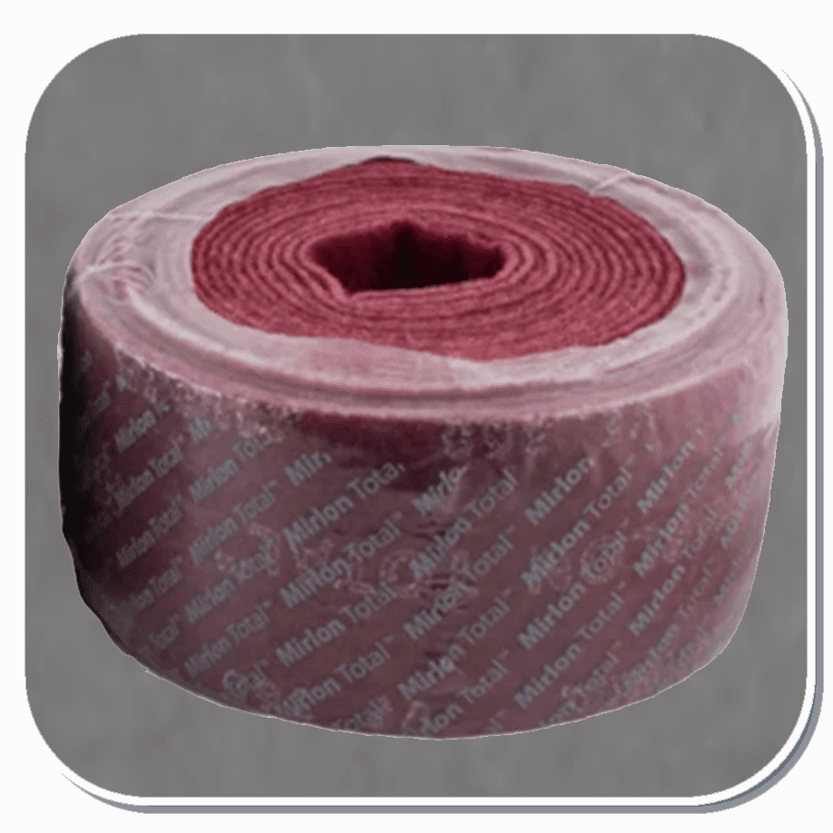 MIR-18-573-373 Mirka Mirlon Total Scuff Roll Maroon Very Fine 4-1/2in X 10yd Roll.