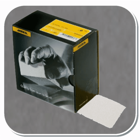MIR-20-580 Series Mirka Basecut 2.75" x 75' 80 thru 400 grit Sticky-Back PSA Sanding Rolls