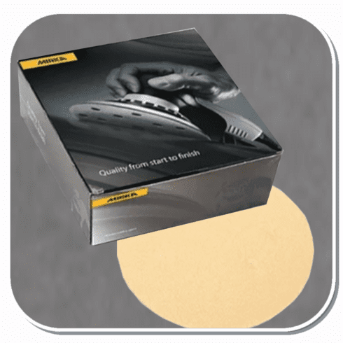 MIR-23-341 Series Mirka Gold 6" Sticky-Back Solid PSA Sanding Discs 36 thru 80 grit 50 discs/box