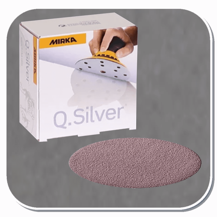 MIR-2C-608 Series Mirka 3" Q-Silver Grip Disc 600 thru 1500 grit Box of 50